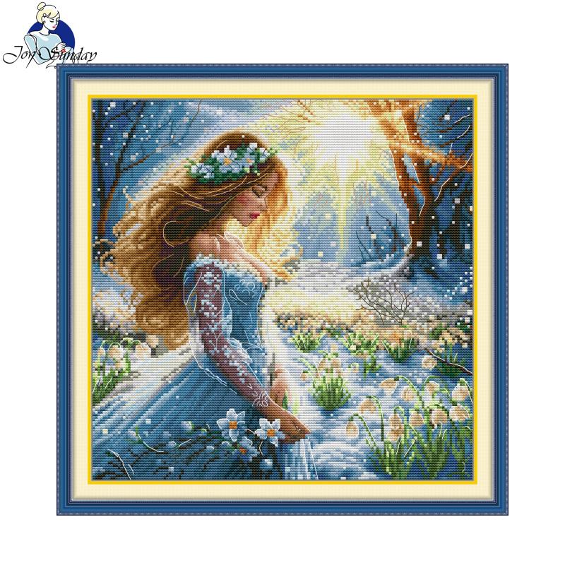 Embroidery Meaning - Joy minggu Kit kruistik, peri salju
