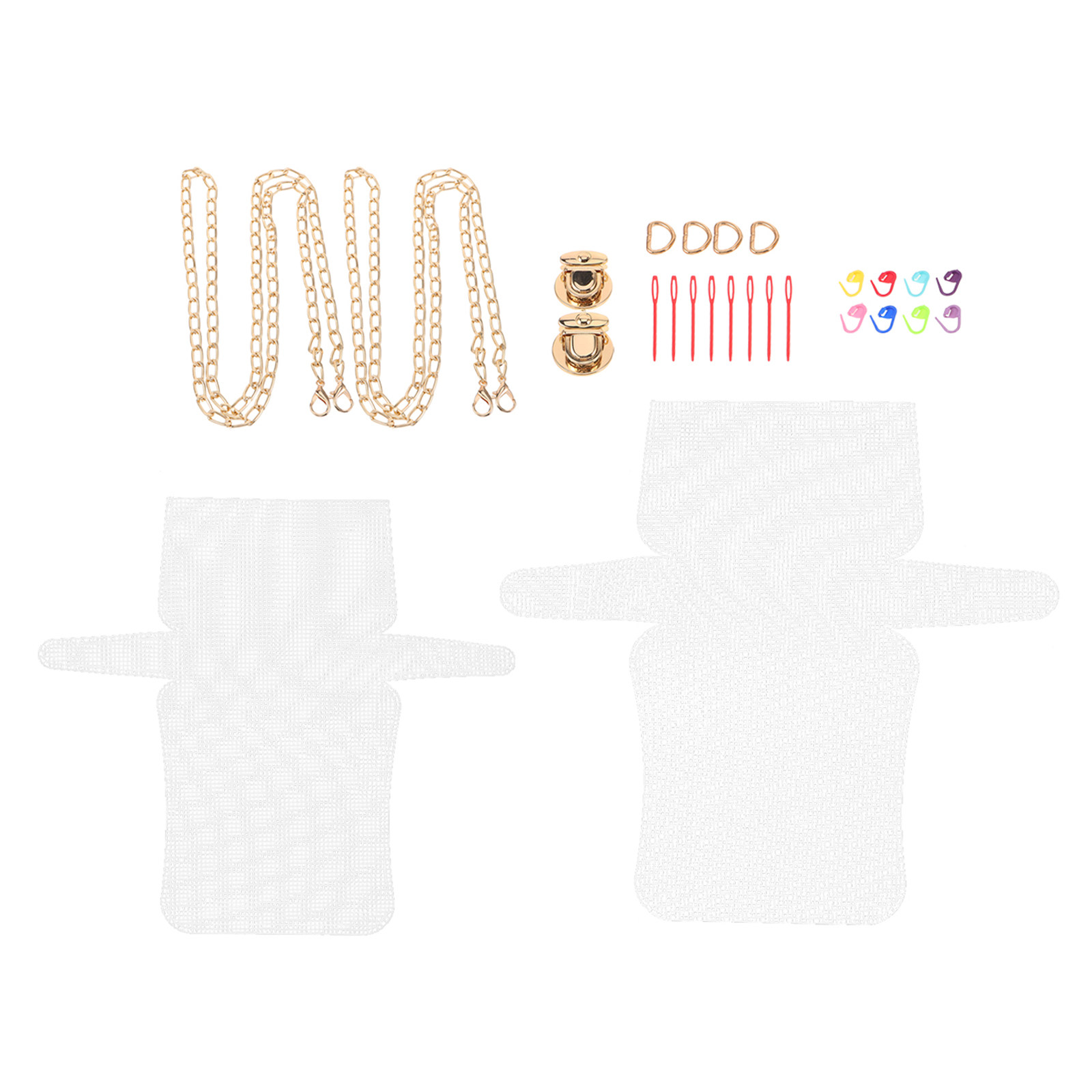 Embroidery Bag - 2 Set Lembaran Kanvas Jaring Plastik,