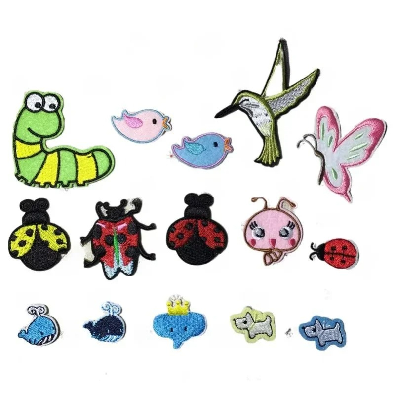 Embroidery Lady Bug - 100 buah/lot Patch bordir Anime mewah