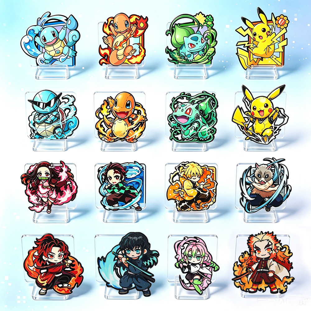 8 Buah Pin Enamel Anime Demon  - Embroidery Reddit ulasan dan harga