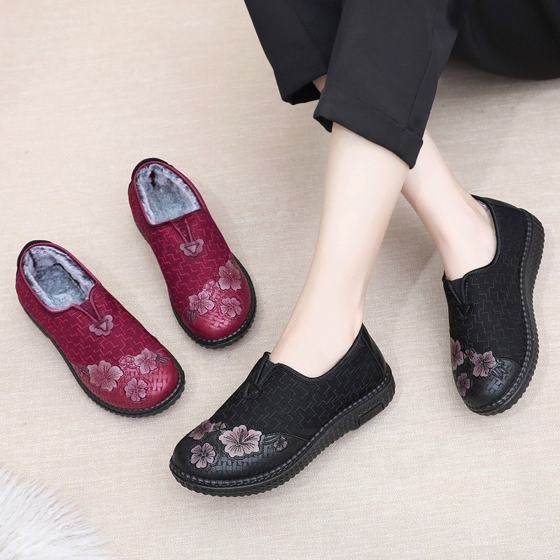 Sepatu Slip-On Berlapisan Bulu - Embroidery Online ulasan dan harga