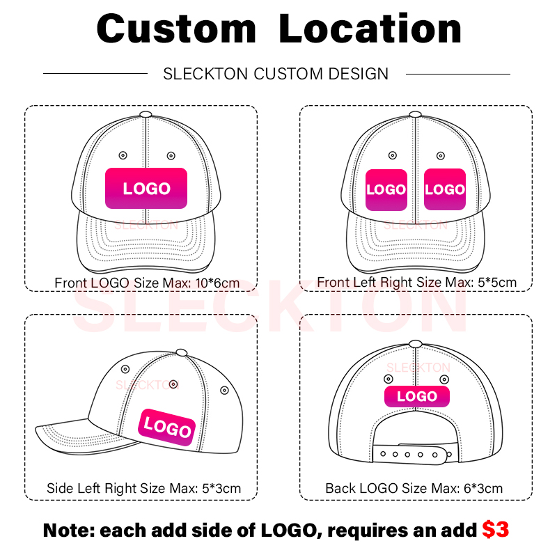 SLECKTON topi bisbol Logo kust - Embroidery Design Logo ulasan dan harga