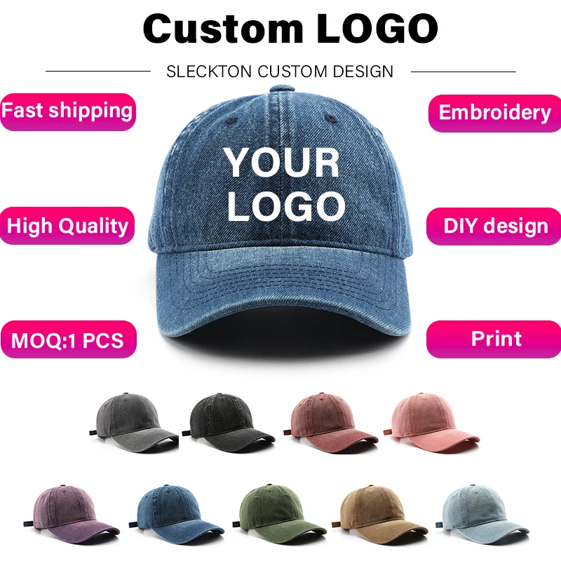 SLECKTON topi bisbol LOGO kust - Embroidery Design Logo ulasan dan harga