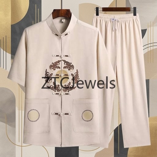 Setelan Kung Fu Tradisional Ti - Embroidery Cotton Shirt ulasan dan harga