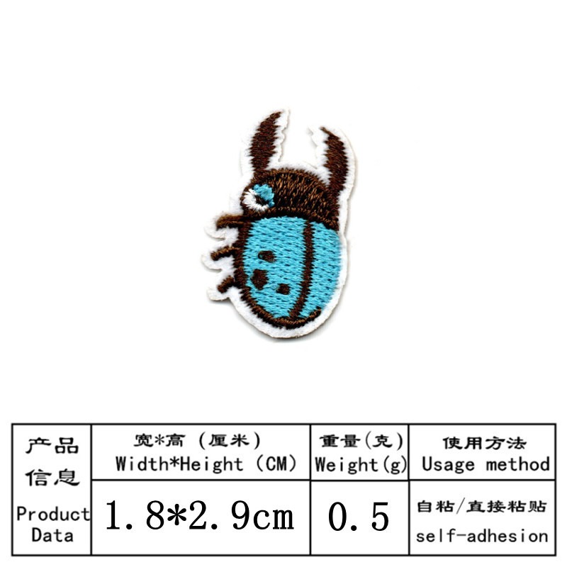 50pcs/Lot Patch Bordir Anime T - Embroidery Lady Bug ulasan dan harga